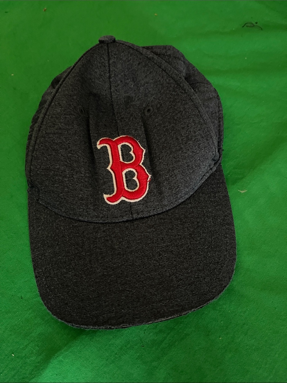Kids Dark Gray Baseball Cap with Red 'B' Patch